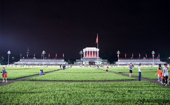 The Ho Chi Minh mausoleum in