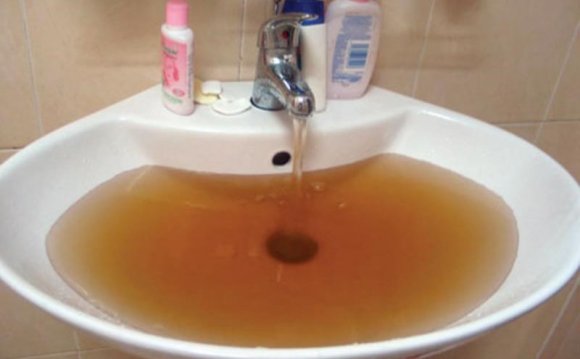 Tainted tap water collected at