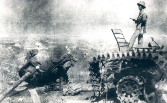 Chinese tank destroyed in Cao