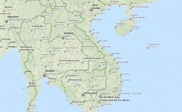 Map of Vietnam in ExpertGPS