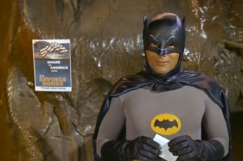 Batman in an advertisement for savings bonds