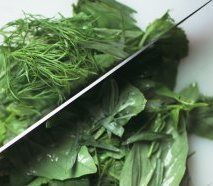 Chopping Basil