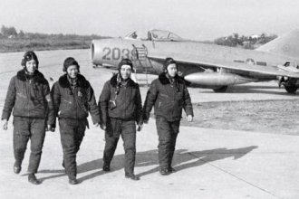 North Vietnamese Air energy MiG-17 pilots walk by their particular aircraft. Resource: wikipedia