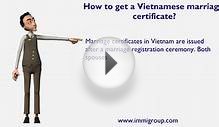 How to get a Vietnamese marriage certificate?