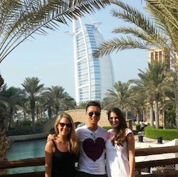 ally jones in dubai with pals