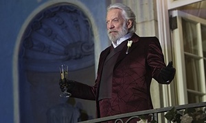 Donald Sutherland as President Snow in The Hunger Games: getting Fir