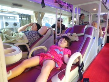 For Westerners, sleeper buses are merely comfortable if you're three, like the model in this picture.